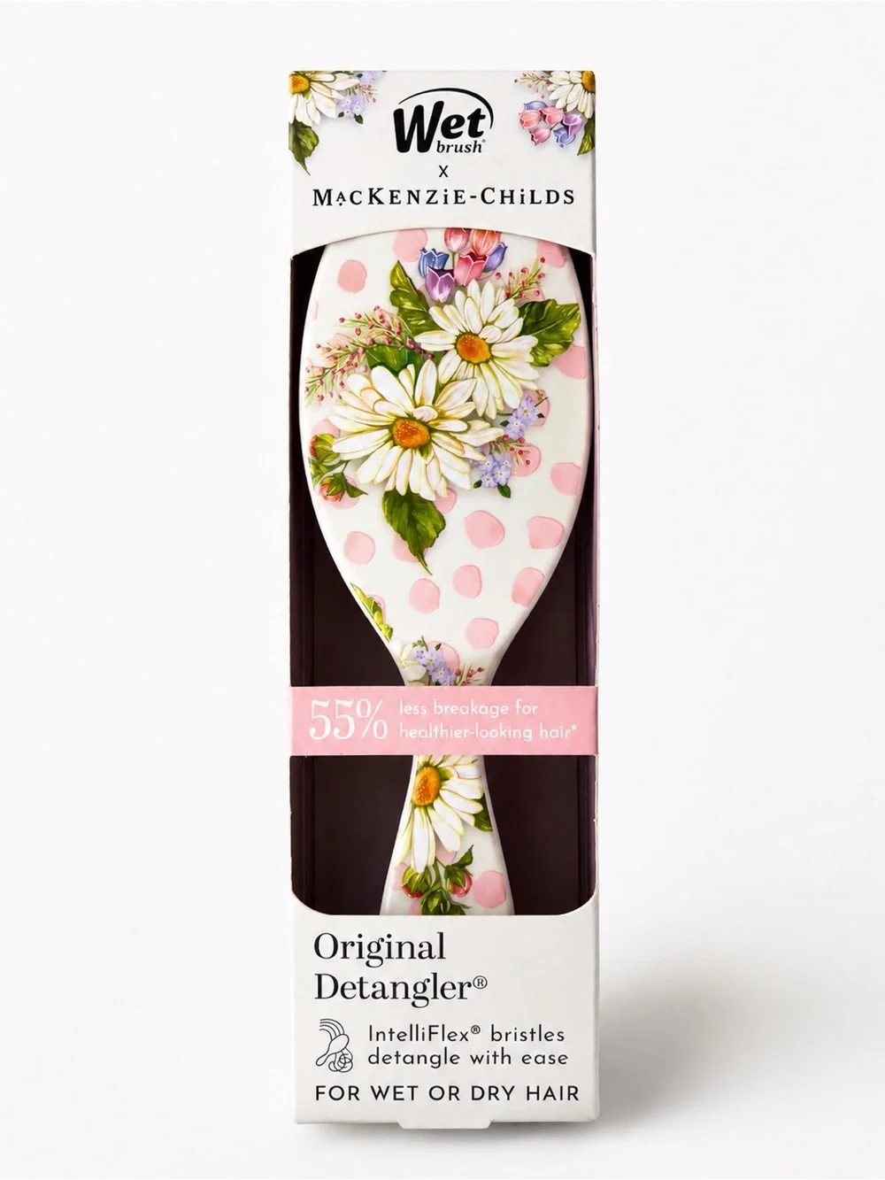 MacKenzie-Childs Pink Floral Wet Brush Original Detangler